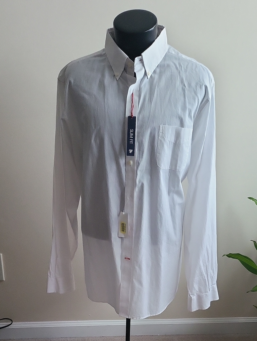 Daniel Cremieux White Slim Fit Button-Down Pocket Dress Shirt